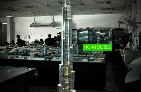 Burj Khalifa Tower Circular office building model